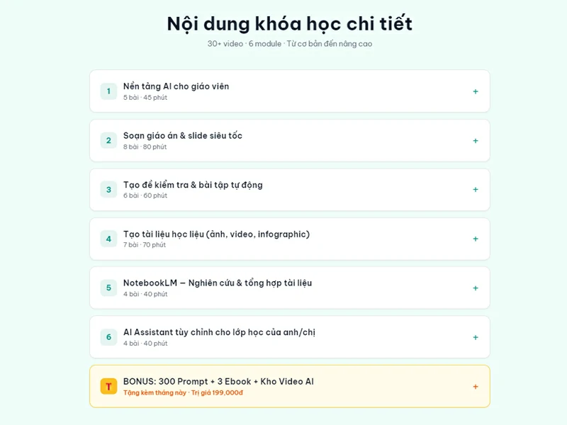 Trợ lý AI riêng cho môn của anh/chị