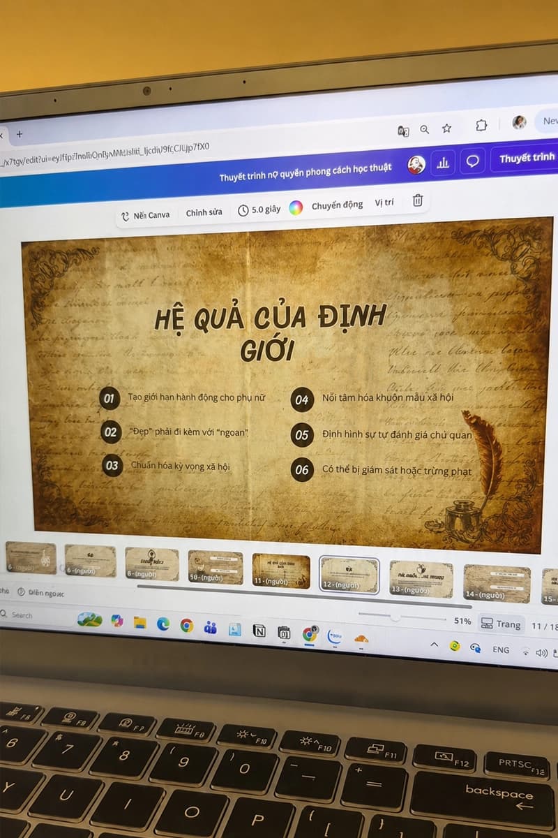 Kết quả học viên 8 — slide thuyết trình thiết kế bằng AI